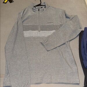 Travis Mathew Gray Zip-Up Sweater